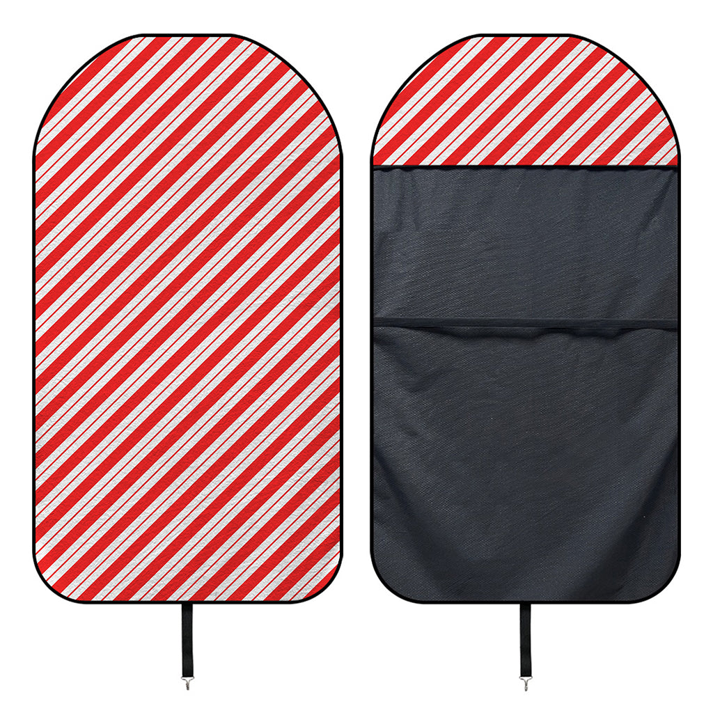 Red And White Candy Cane Stripes Print Waterproof Car Seat Cover