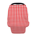 Red And White Check Pattern Print Baby Seat Cover