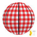 Red And White Check Pattern Print Basketball