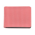Red And White Check Pattern Print Bifold Wallet