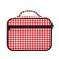 Red And White Check Pattern Print Briefcase Bible Bag