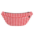 Red And White Check Pattern Print Fanny Pack