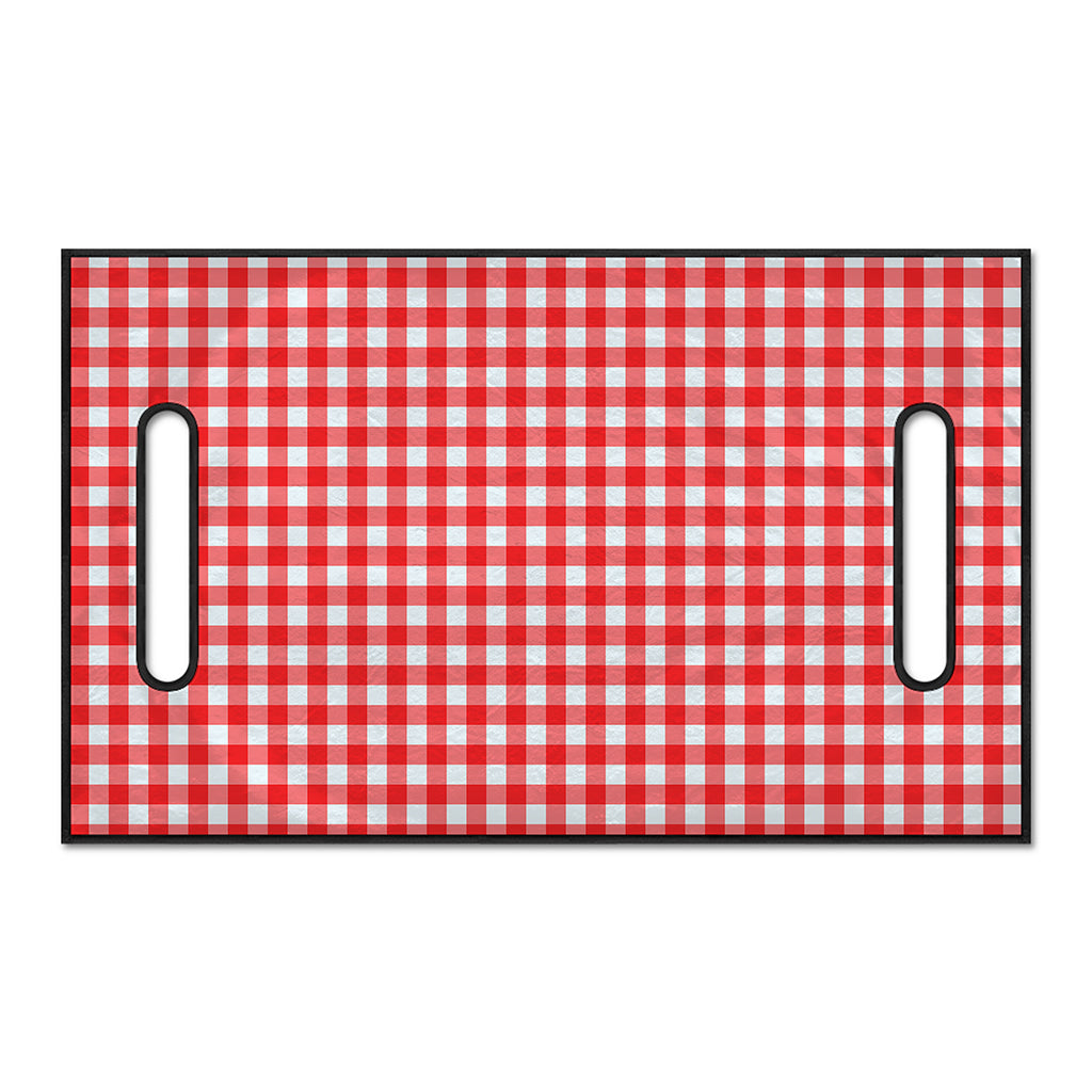 Red And White Check Pattern Print Golf Cart Seat Cover
