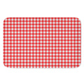Red And White Check Pattern Print Indoor Door Mat