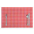 Red And White Check Pattern Print Placemat