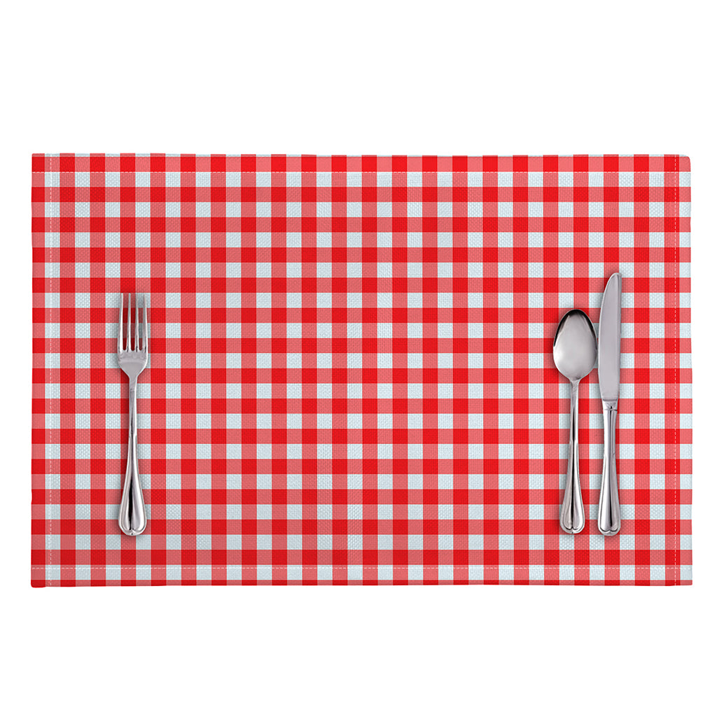 Red And White Check Pattern Print Placemat