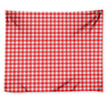 Red And White Check Pattern Print Tapestry