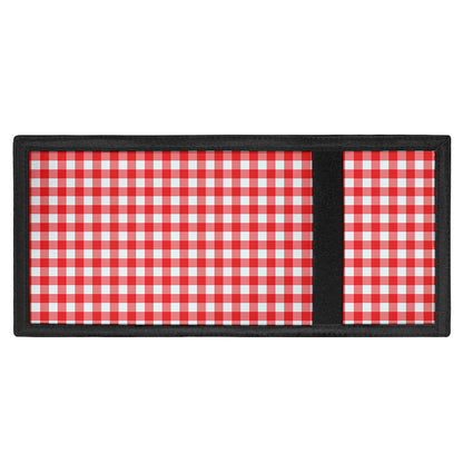 Red And White Check Pattern Print Trifold Wallet