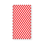 Red And White Checkered Pattern Print Baby Crib Sheet