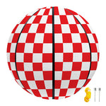Red And White Checkered Pattern Print Basketball