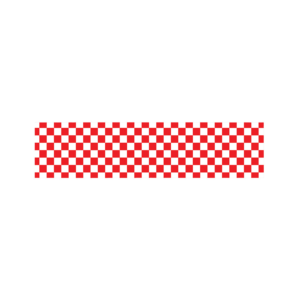 Red And White Checkered Pattern Print Bed Runner