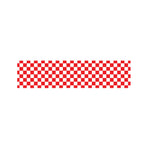 Red And White Checkered Pattern Print Bed Runner