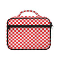 Red And White Checkered Pattern Print Briefcase Bible Bag