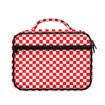 Red And White Checkered Pattern Print Briefcase Bible Bag