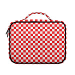Red And White Checkered Pattern Print Briefcase Bible Bag