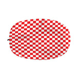 Red And White Checkered Pattern Print Car Side Mirror Covers