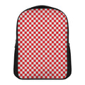 Red And White Checkered Pattern Print Casual Backpack