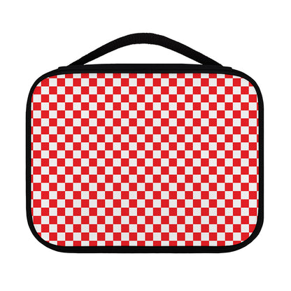 Red And White Checkered Pattern Print Classic Bible Case
