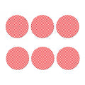 Red And White Checkered Pattern Print Coaster Set