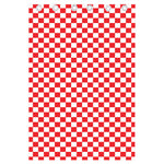 Red And White Checkered Pattern Print Curtain