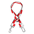 Red And White Checkered Pattern Print Dog Seat Belt