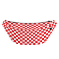 Red And White Checkered Pattern Print Fanny Pack