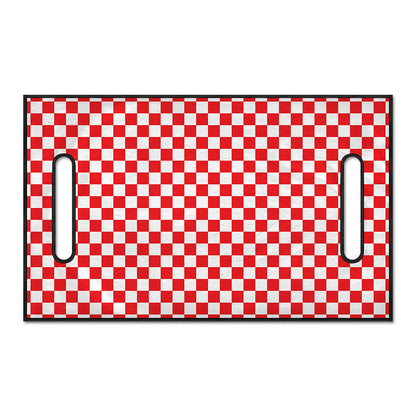 Red And White Checkered Pattern Print Golf Cart Seat Cover