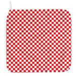 Red And White Checkered Pattern Print Hand Towel