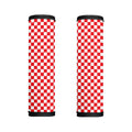 Red And White Checkered Pattern Print Handle Covers