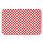 Red And White Checkered Pattern Print Indoor Door Mat