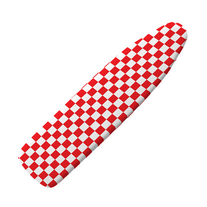 Red And White Checkered Pattern Print Ironing Board Cover