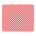Red And White Checkered Pattern Print Mouse Pad