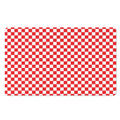 Red And White Checkered Pattern Print Polyester Doormat