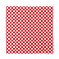 Red And White Checkered Pattern Print Silk Bandana