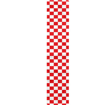 Red And White Checkered Pattern Print Table Runner