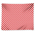Red And White Checkered Pattern Print Tapestry