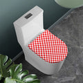 Red And White Checkered Pattern Print Toilet Lid Cover