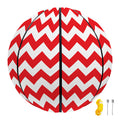 Red And White Chevron Pattern Print Basketball