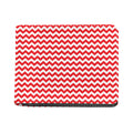 Red And White Chevron Pattern Print Bifold Wallet