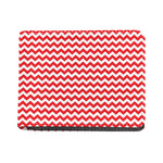 Red And White Chevron Pattern Print Bifold Wallet