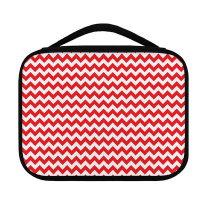 Red And White Chevron Pattern Print Classic Bible Case