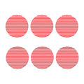 Red And White Chevron Pattern Print Coaster Set