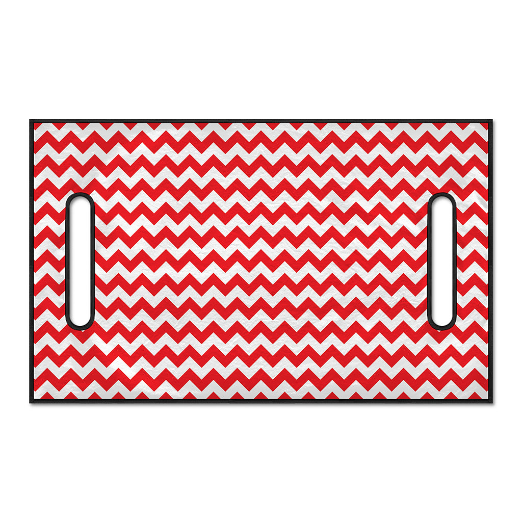 Red And White Chevron Pattern Print Golf Cart Seat Cover