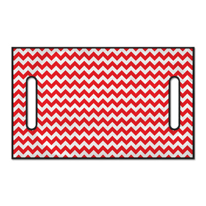 Red And White Chevron Pattern Print Golf Cart Seat Cover