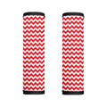 Red And White Chevron Pattern Print Handle Covers