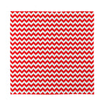 Red And White Chevron Pattern Print Silk Bandana