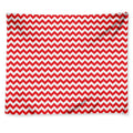 Red And White Chevron Pattern Print Tapestry