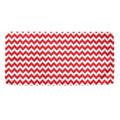 Red And White Chevron Pattern Print Towel