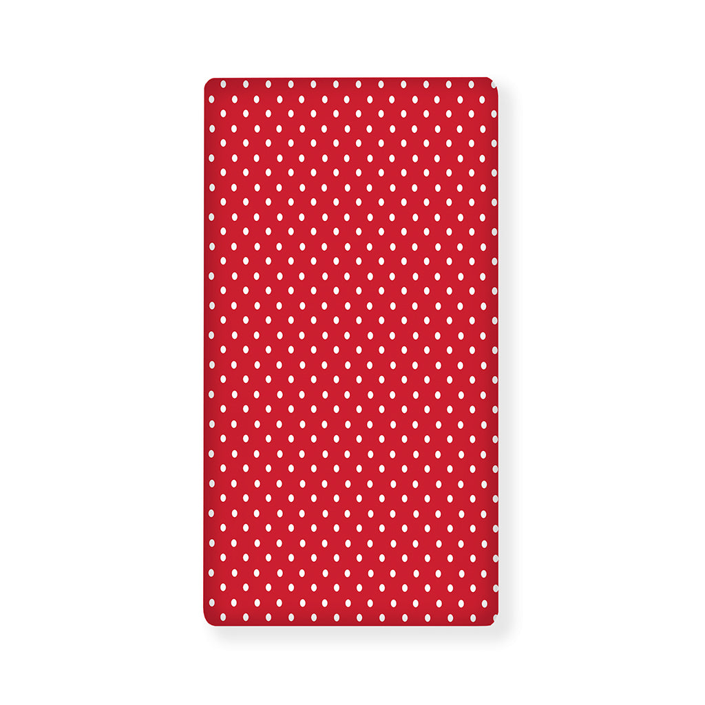 Red And White Christmas Dots Print Baby Crib Sheet