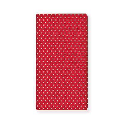 Red And White Christmas Dots Print Baby Crib Sheet